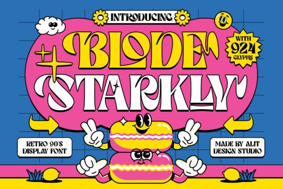 Blode Starkly: A Retro-Futuristic Psychedelic Typeface