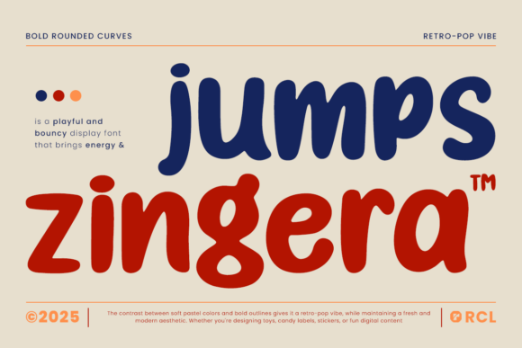 Jump Zingera: A Font with Retro-Pop Energy